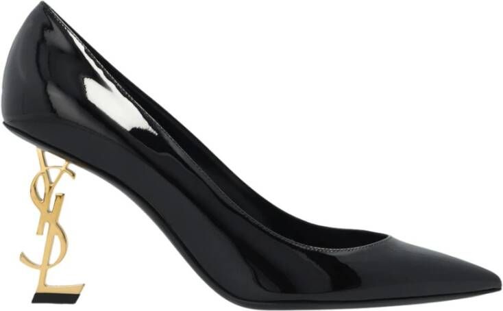 Saint Laurent Opyum Pumps in Patent Leather with Gold-tone Heel