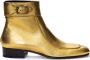 Saint Laurent Oro Leren Enkellaars Yellow Dames - Thumbnail 1