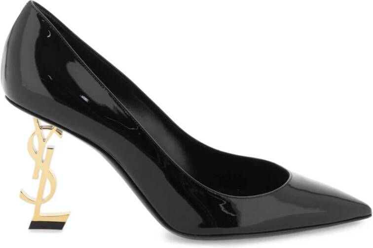 Saint Laurent Opyum Pumps in Patent Leather with Gold-tone Heel