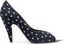 Saint Laurent Polka Dot-Print Pumps Blue Dames - Thumbnail 1