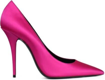 Saint Laurent Roze Satijnen Marilyn Pumps Roze Dames