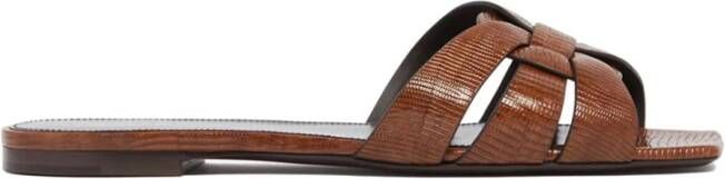 Saint Laurent Sandalen met unieke stijl Brown Dames