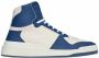 Saint Laurent Premium Leren Mid-Top Sneakers Blue Heren - Thumbnail 8