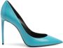 Saint Laurent Slangenleer Puntige Neus Pumps Green Dames - Thumbnail 5