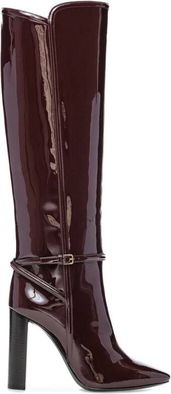 Saint Laurent Stijlvolle Kniekousen Brown Dames