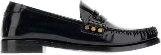 Saint Laurent Stijlvolle Loafers voor Mannen Black Heren