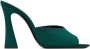 Saint Laurent Stijlvolle Mules voor Trendy Vrouwen Green Dames - Thumbnail 1