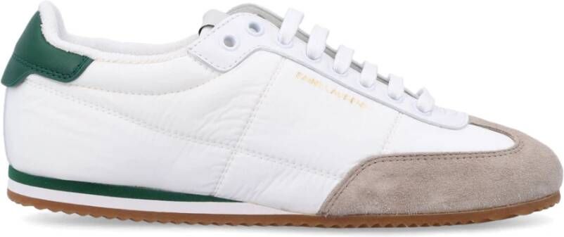 Saint Laurent Stijlvolle Nylon Sneakers met Suède Neus White Dames