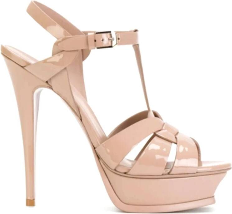 Saint Laurent Stijlvolle Sandalen voor de Zomer Beige Dames