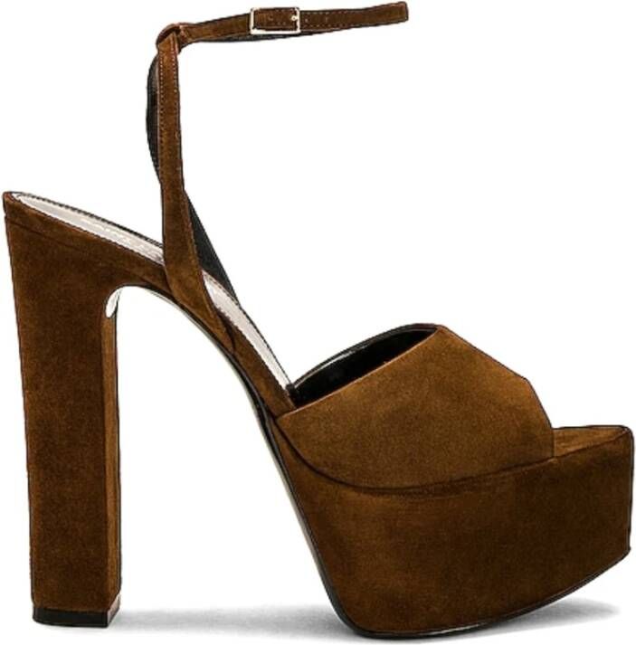 Saint Laurent Stijlvolle Sandalen voor de Zomer Brown Dames