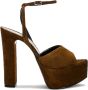 Saint Laurent Stijlvolle Sandalen voor de Zomer Brown Dames - Thumbnail 1