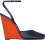 Saint Laurent Stijlvolle Sleehak Sandalen voor Vrouwen Blue Dames - Thumbnail 1