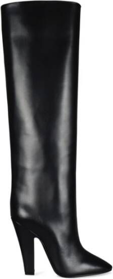 Saint Laurent Stijlvolle Tubes 68 Leren Laarzen Zwart Dames