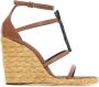 Saint Laurent Stijlvolle Wedge Espadrilles voor Vrouwen Brown Dames - Thumbnail 1