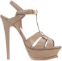 Saint Laurent Stijlvolle Zomer Sandalen voor Vrouwen Beige Dames - Thumbnail 1