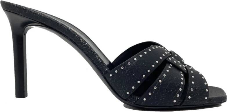 Saint Laurent Studded Hak Sandalen Black Dames