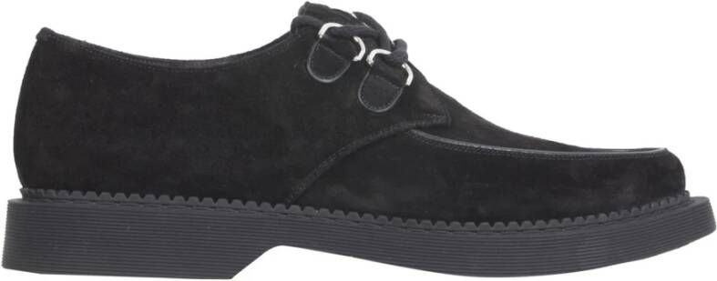 Saint Laurent Suede Derbies met Rubberen Zool Black Heren