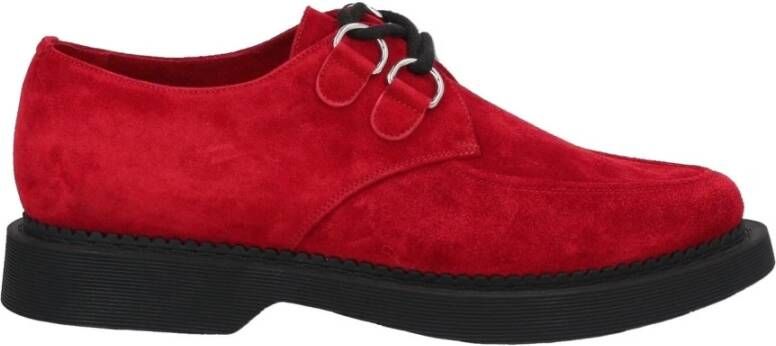 Saint Laurent Suede Derbies Veterschoenen Mannen Red Heren