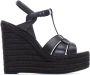 Saint Laurent Tribute Espadrilles Sleehak Black Dames - Thumbnail 1