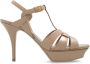 Saint Laurent 'Tribute' platform sandalen Beige Dames - Thumbnail 1