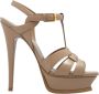 Saint Laurent Stijlvolle Zomer Sandalen voor Vrouwen Beige Dames - Thumbnail 4