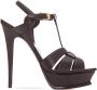 Saint Laurent Zwarte Gevlochten Band Stiletto Sandalen Black Dames - Thumbnail 1