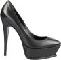 Saint Laurent Tripon Zwart Leren Regular Fit Pumps Black Dames - Thumbnail 1