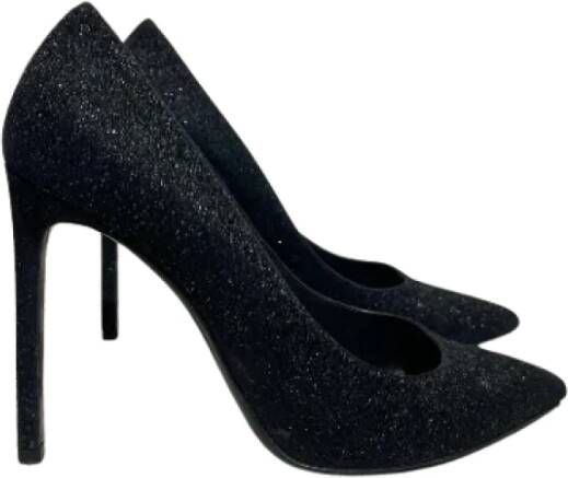 Saint Laurent Vintage Pre-owned Canvas heels Black Dames