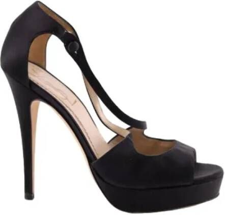 Saint Laurent Vintage Pre-owned Canvas heels Black Dames