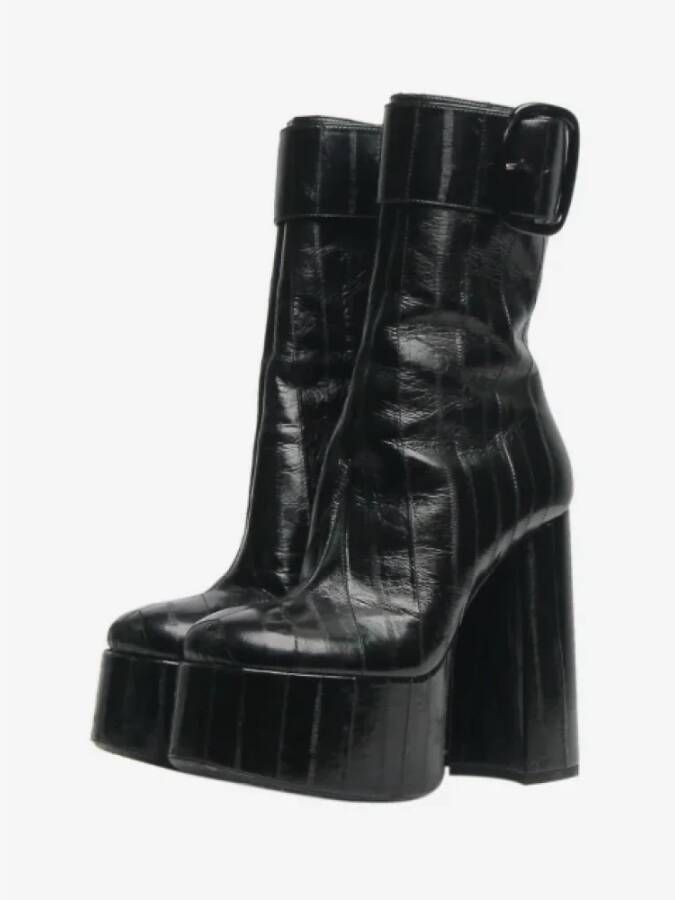 Saint Laurent Vintage Pre-owned Leather boots Black Dames