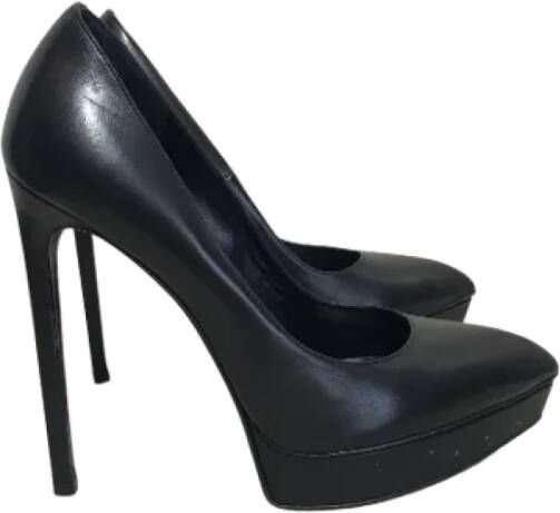 Saint Laurent Vintage Pre-owned Leather heels Black Dames