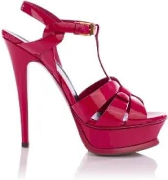 Saint Laurent Vintage Pre-owned Leather sandals Pink Dames