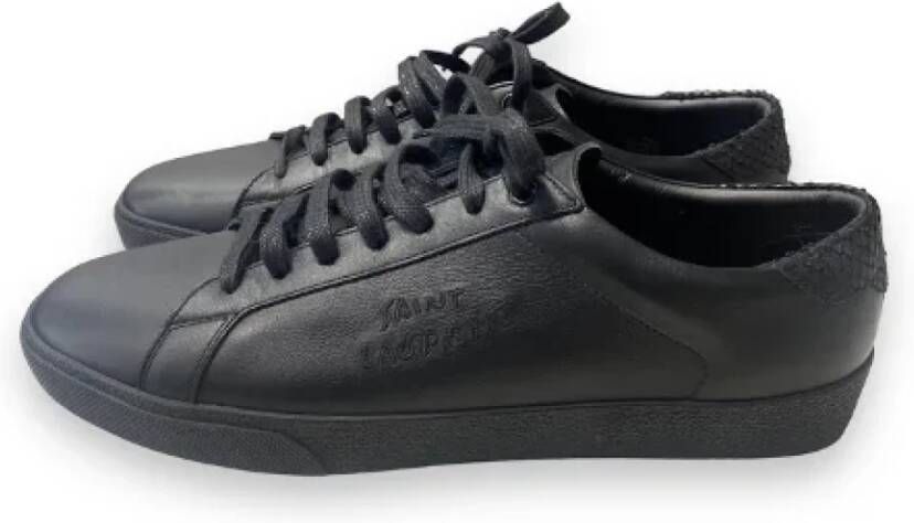 Saint Laurent Vintage Pre-owned Leather sneakers Black Heren
