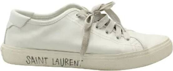 Saint Laurent Vintage Pre-owned Leather sneakers White Dames