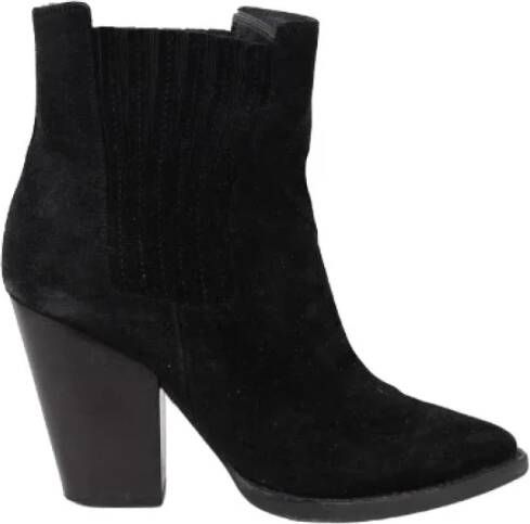 Saint Laurent Vintage Pre-owned Suede boots Black Dames