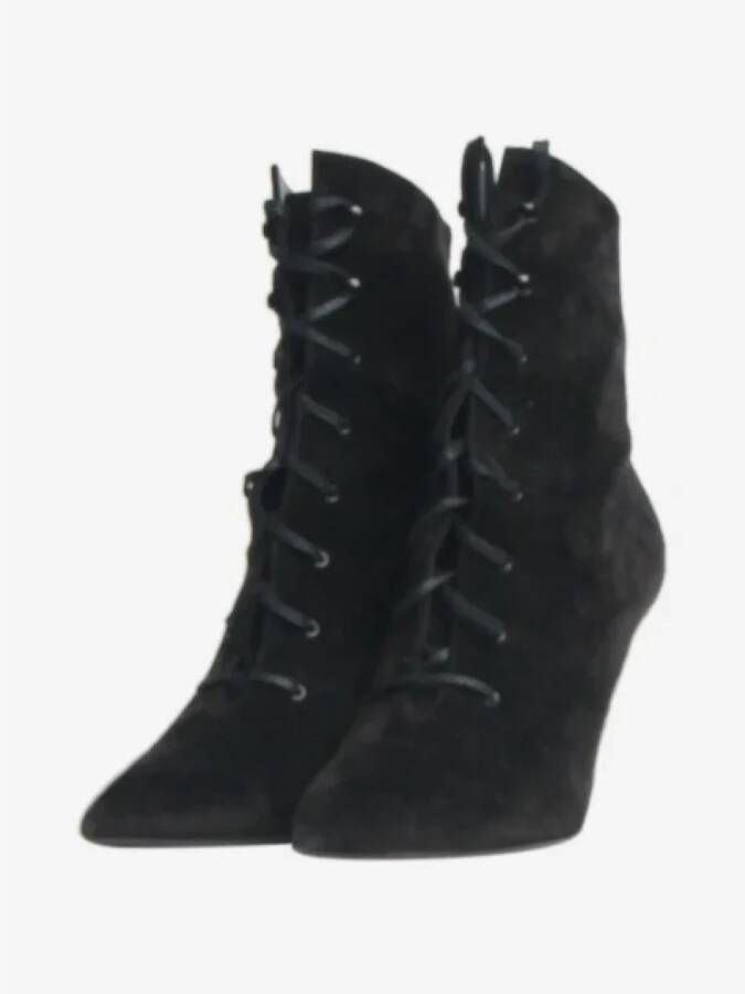 Saint Laurent Vintage Pre-owned Suede boots Black Dames