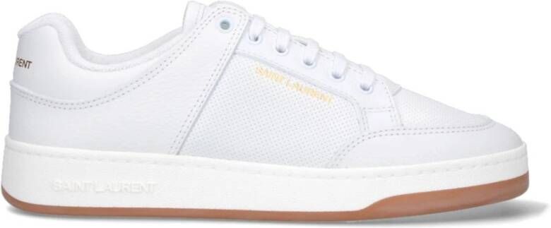 Saint Laurent Witte Leren Sneakers Ss22 White Heren