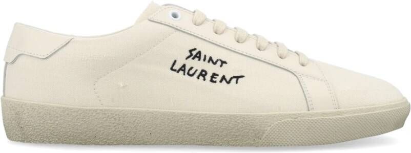 Saint Laurent Witte Sneakers Court Classic Sl 06 Beige Heren