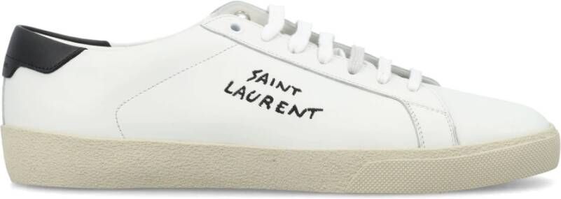 Saint Laurent Witte Sneakers SL Signa Low Top White Heren