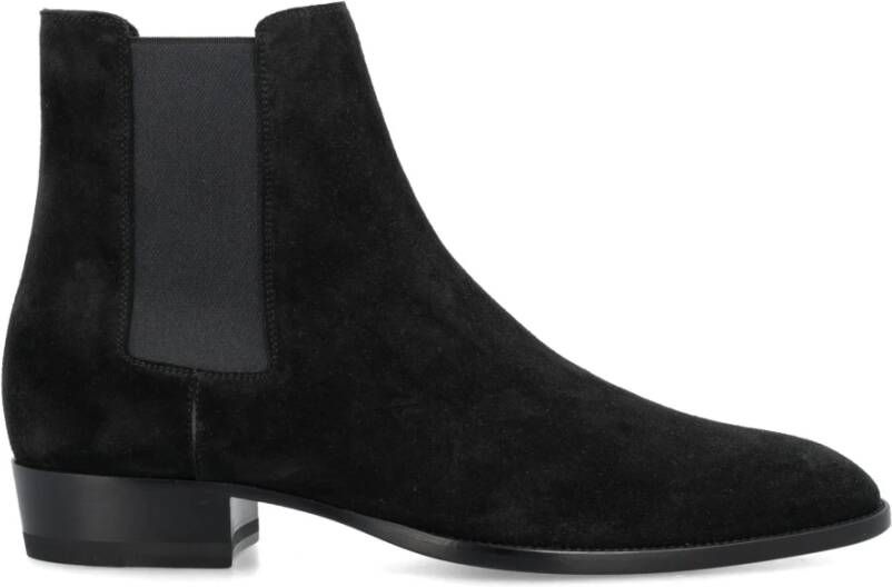 Saint Laurent Wyatt Chelsea Boots Black Heren