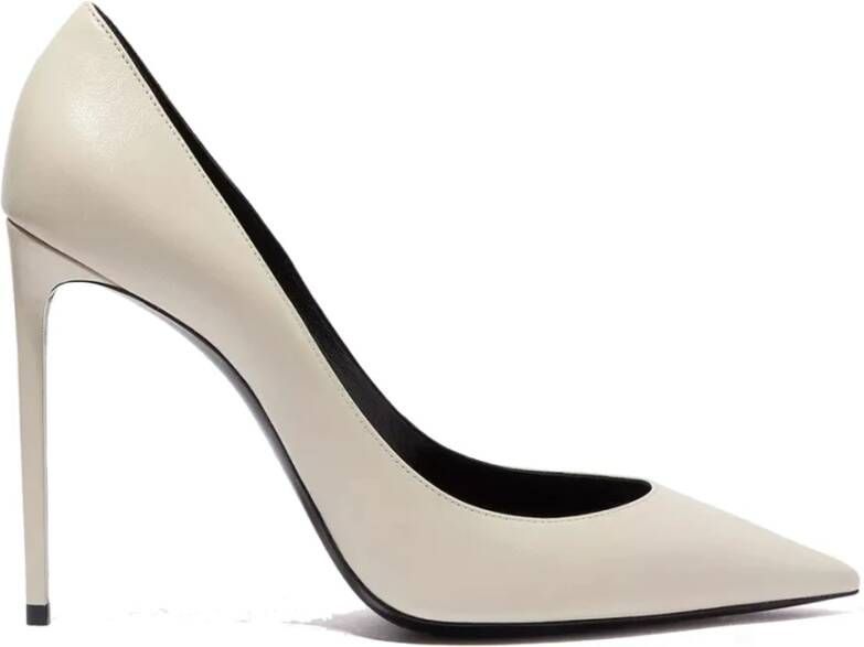 Saint Laurent Zoe 105 Leren Pumps White Dames