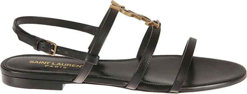 Saint Laurent Zwarte Cassandra 05 Sandalen Zwart Dames