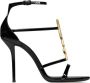 Saint Laurent Zwarte Cassandra Open-Toe Hoge Hak Sandalen Black Dames - Thumbnail 1