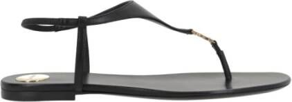 Saint Laurent Zwarte Cassandre Sandalen Black Dames