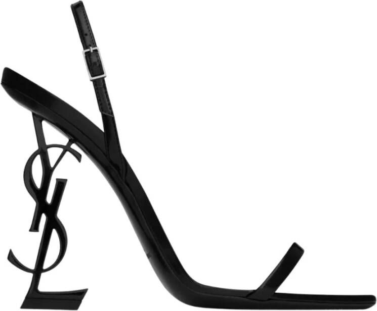 Saint Laurent Zwarte Hoge Hak Sandalen Zwart Dames