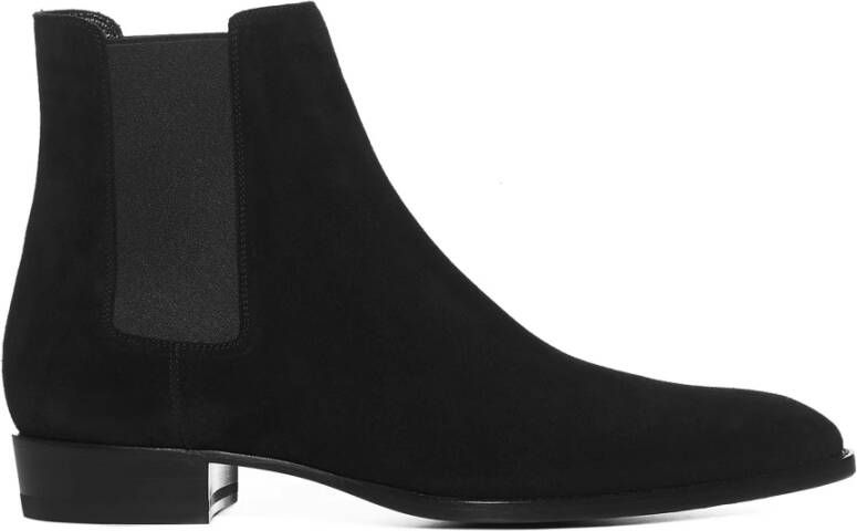 Saint Laurent Verhoog je stijl met Chelsea Boots van kalfsleer Zwart Heren