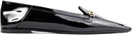 Saint Laurent Zwarte lakleren loafers Black Dames