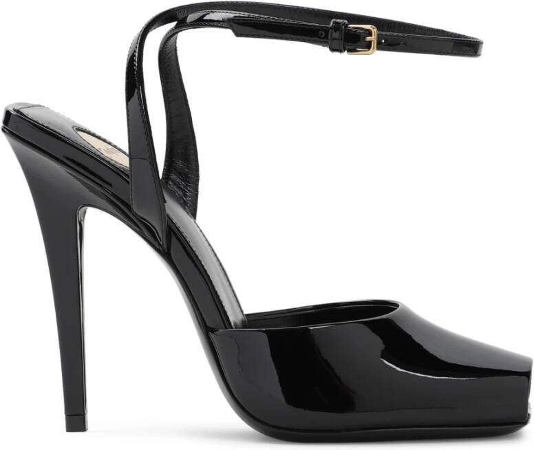 Saint Laurent Zwarte Lakleren Pumps Black Dames