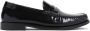 Saint Laurent Zwarte Leren Loafer Schoenen Black Dames - Thumbnail 1