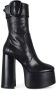 Saint Laurent Zwarte Leren Plateau Laarzen Black Dames - Thumbnail 1